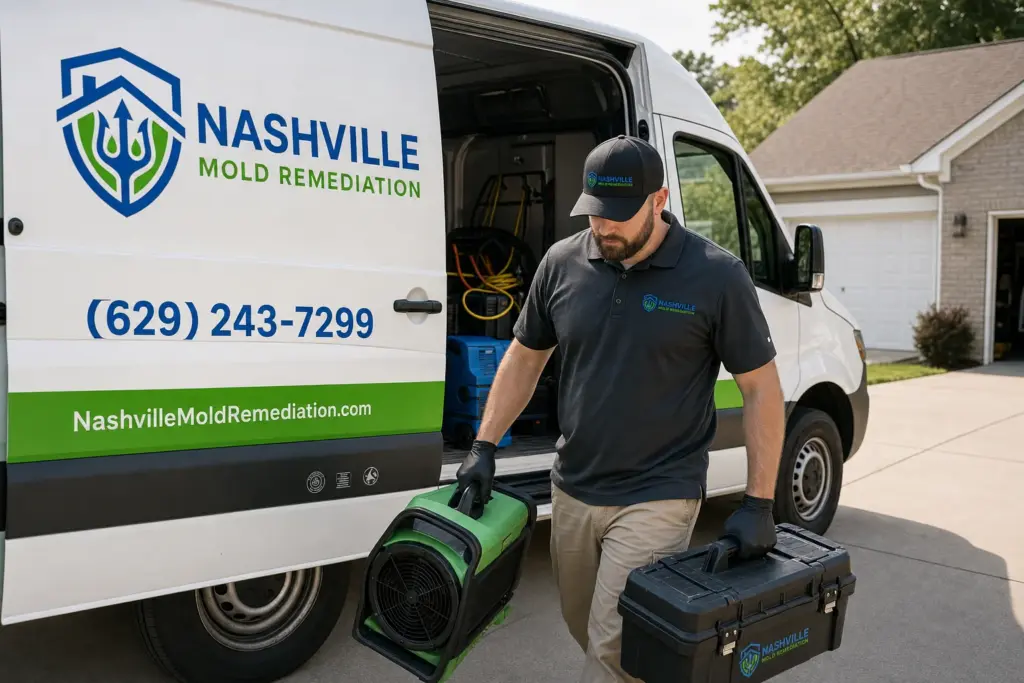 Nashville Mold Remediation - Technician Unloading